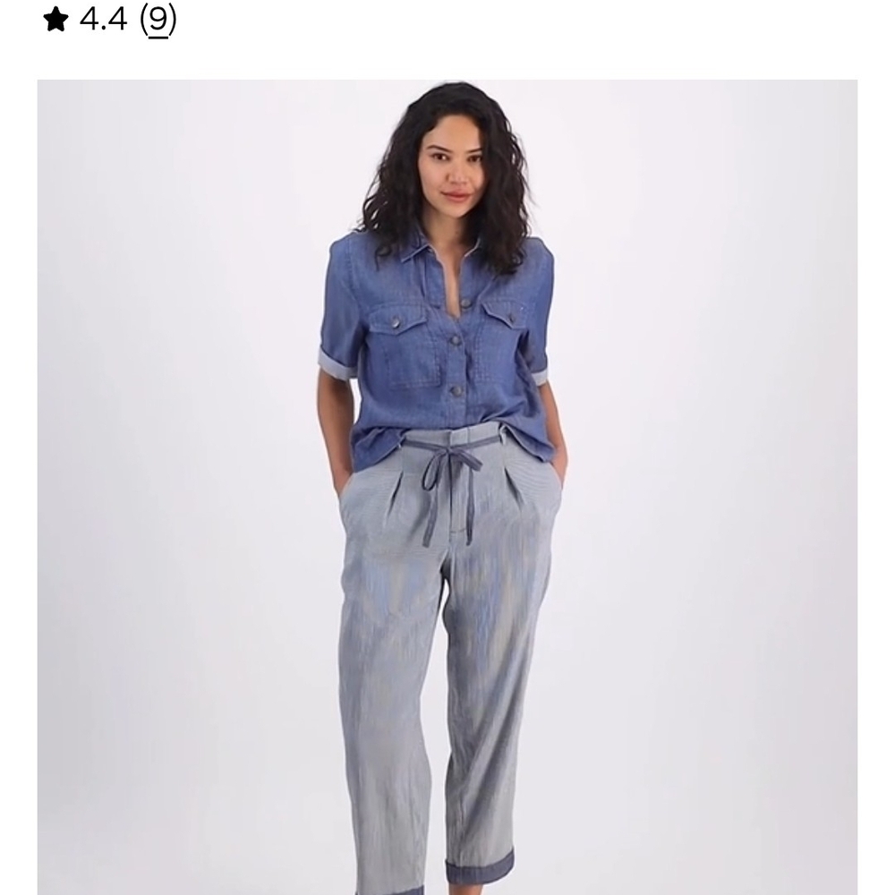 Tommy Hilfiger Blue and Gray Cropped Pants